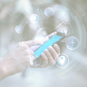 Mobile phone in hand representing seeding and loyalty programs